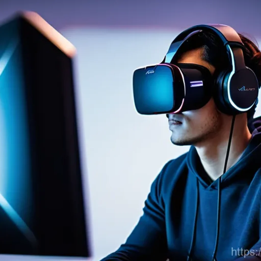 가상현실 장비 가격 - **High-Fidelity PC-Based VR Gaming Experience:**
"A male gamer in his early twenties, dressed in...