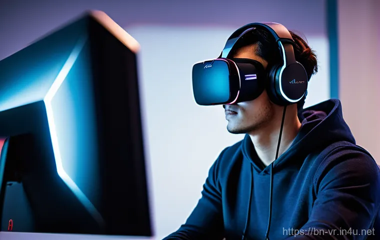 가상현실 장비 가격 - **High-Fidelity PC-Based VR Gaming Experience:**
"A male gamer in his early twenties, dressed in...