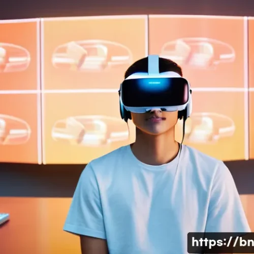 Home 24 VR 아바타 - **Prompt:** A detailed image of a young person, around 16-18 years old, sitting comfortably at a sle...